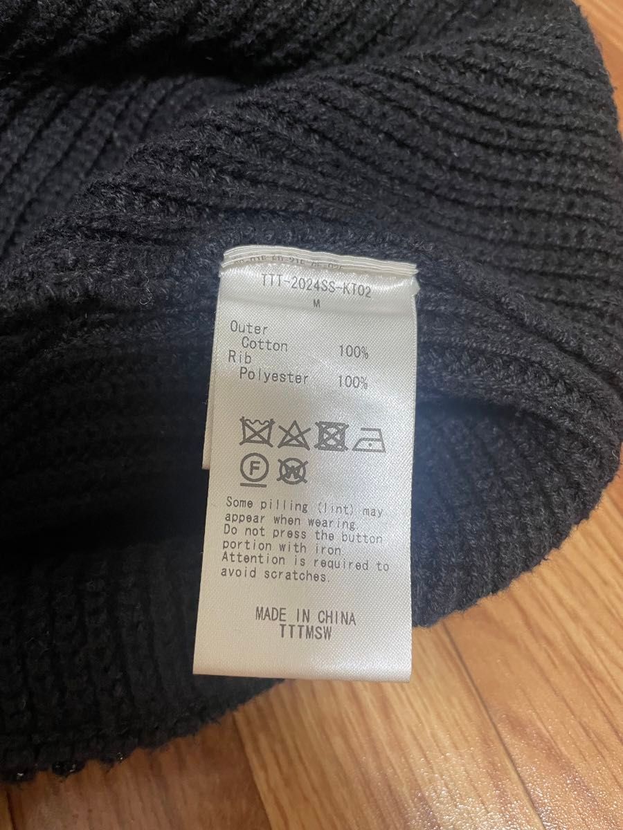 TTT MSW 24SS Lame Zip Up Cardigan サイズMティーモダン TTT MSW 24SS Lame Zip Up Cardigan サイズMティーモダン
