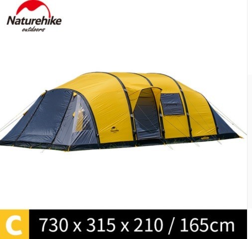 NatureHikeワームホール8?10人家族用のテントキャンプ用テントT18232-B C Orange