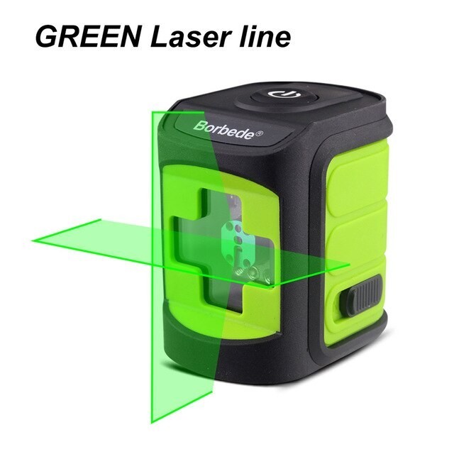 Boebede Laser Level Self -вывекающий горизонтальный и вертикальный кросслин красный/зеленый лучевой портативный мини -метр Green Green