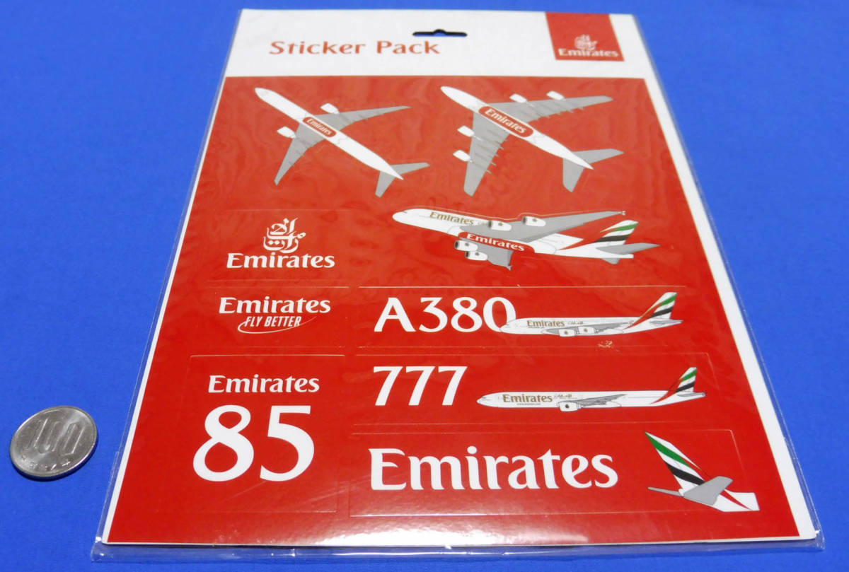 ヤフオク エミレーツ航空 純正ステッカー Emirates公式 A3