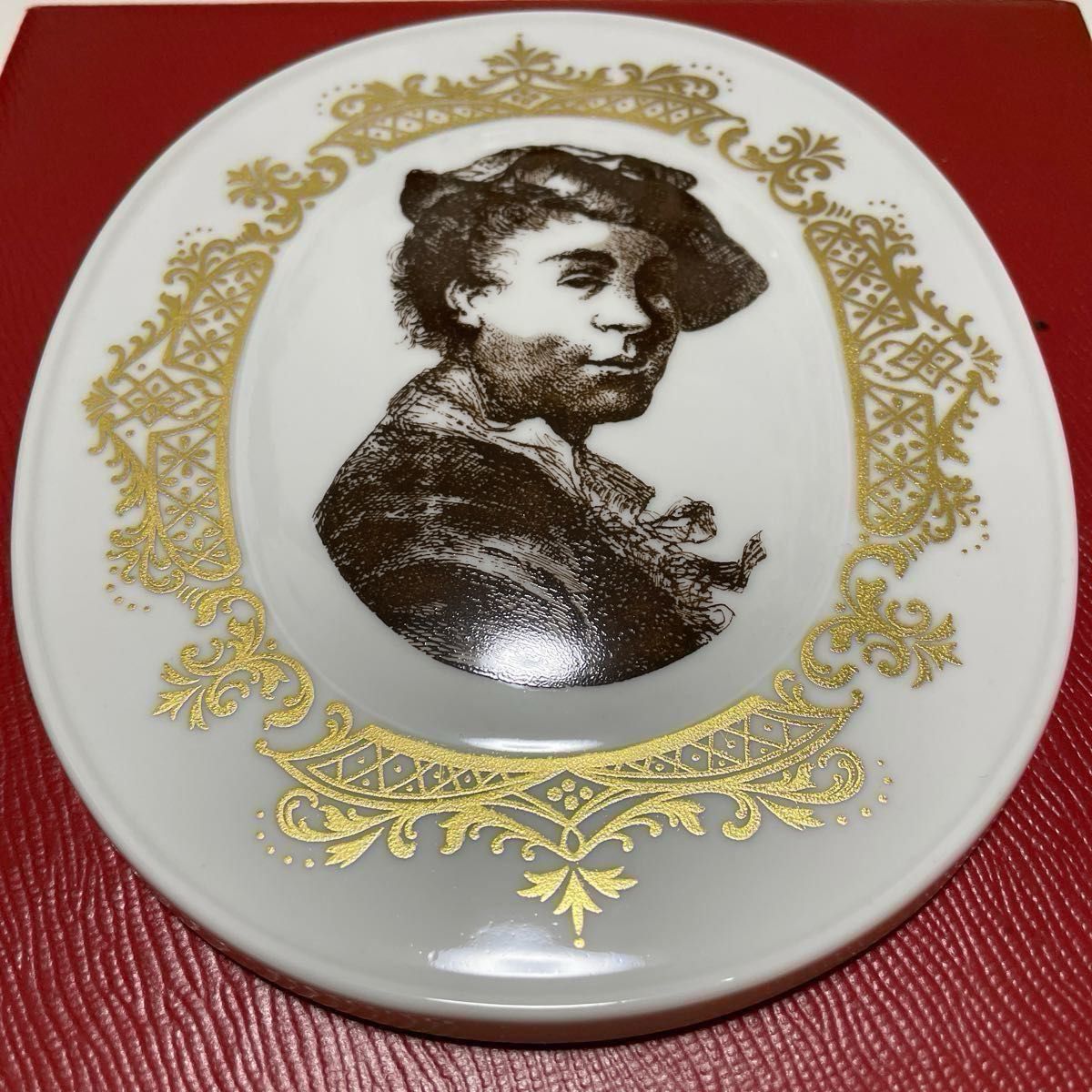 □１９７５年□ヘロルト肖像画□陶板画◇箱入り◇旧東ドイツ・Meissen◇ ヘロルト・陶板肖像画・1975年・旧東ドイツ製・17×14×1 2