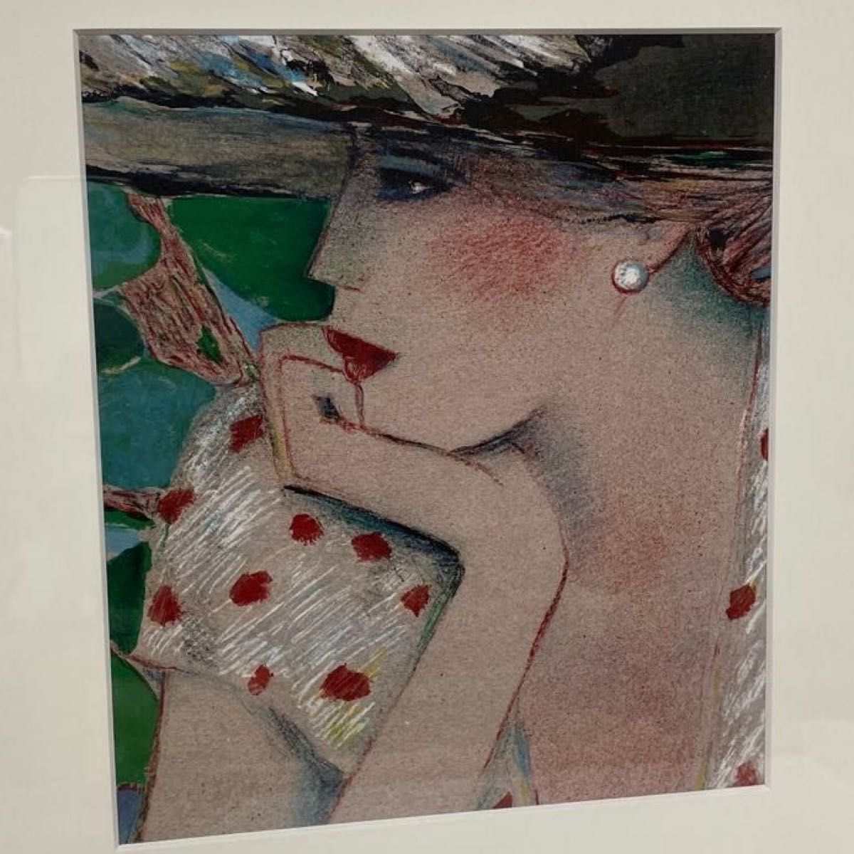 J P カシニョール リトグラフ 甘い誘惑 額装40 7×38 作品 J P カシニョール リトグラフ 甘い誘惑 額装40 7×38 作品