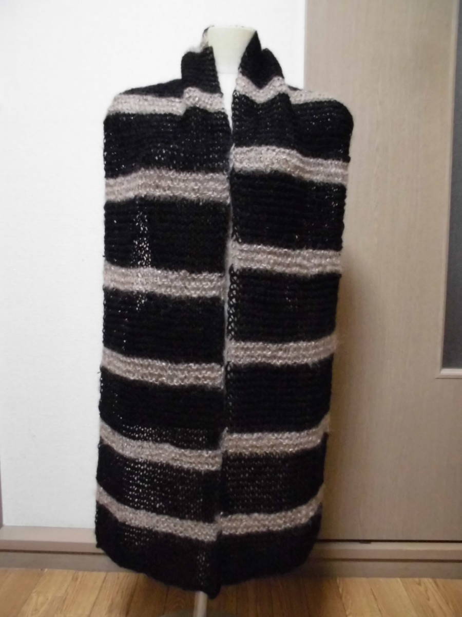 ヤフオク ハンドメイド モヘア ニットマフラー モカブラウ ヤフオク ハンドメイド モヘア ニットマフラー モカブラウ
