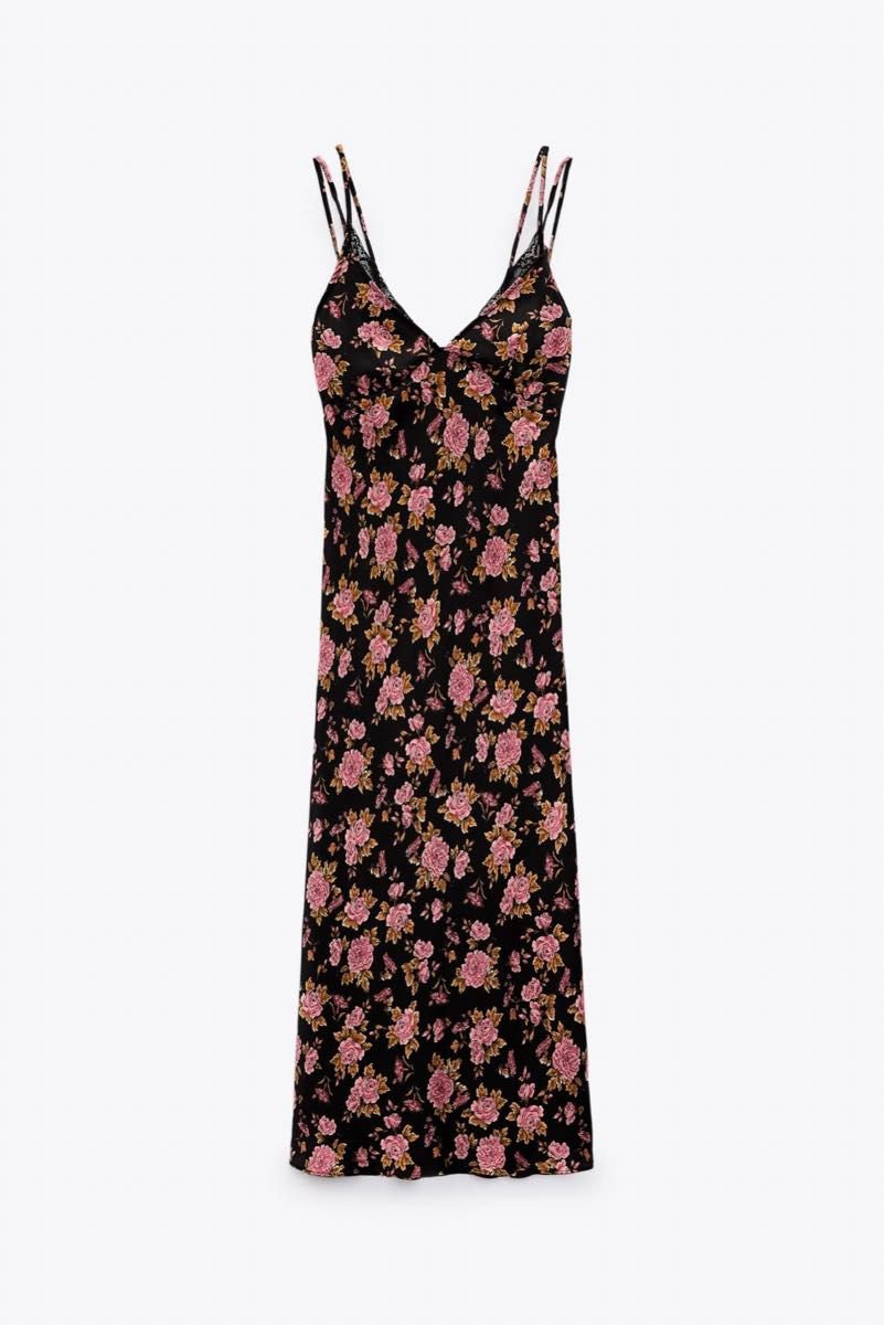 本日0時までの特別セール 新品 ZARA サテン レース レイヤード 本日0時までの特別セール 新品 ZARA サテン レース レイヤード