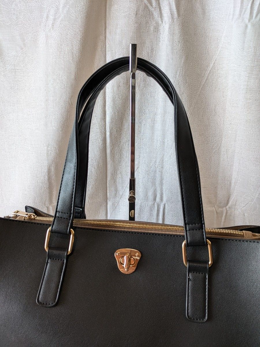 未使用 フェイク レザー 2way トートバッグ ショルダーバッグ 未使用 フェイク レザー 2way トートバッグ ショルダーバッグ