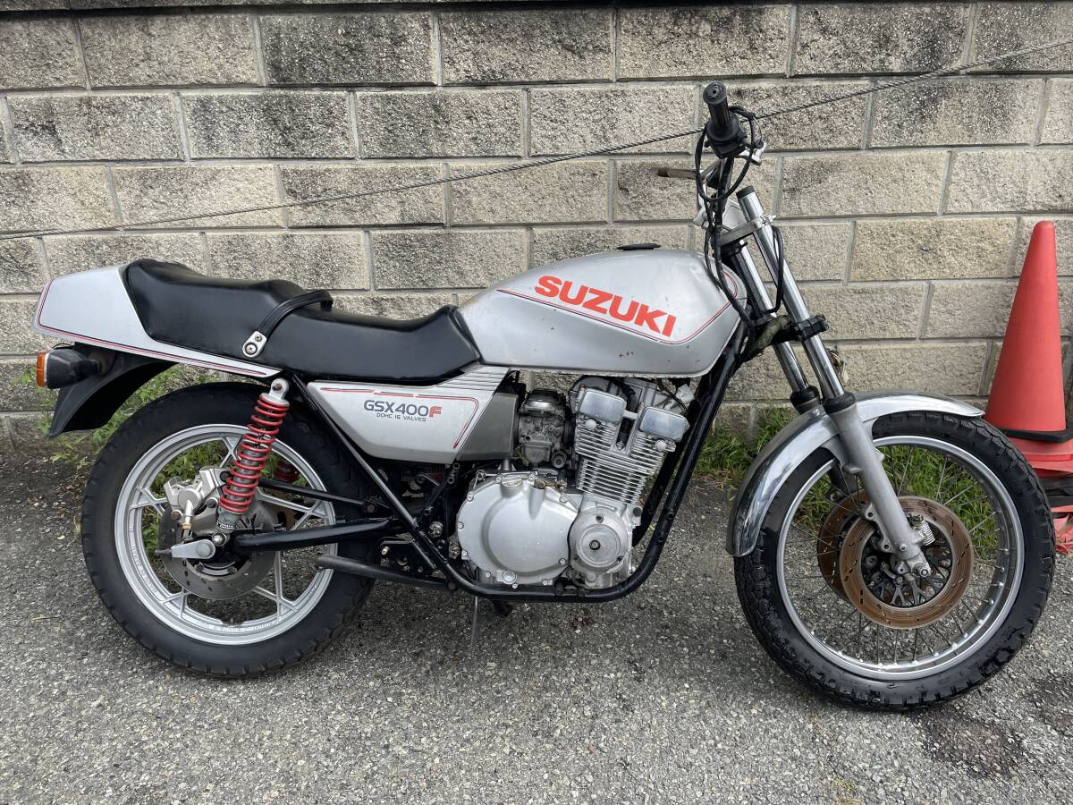 希少 スズキ GSX400F GS40XF 書類、鍵付き 部品取り車 検 希少 スズキ GSX400F GS40XF 書類、鍵付き 部品取り車 検