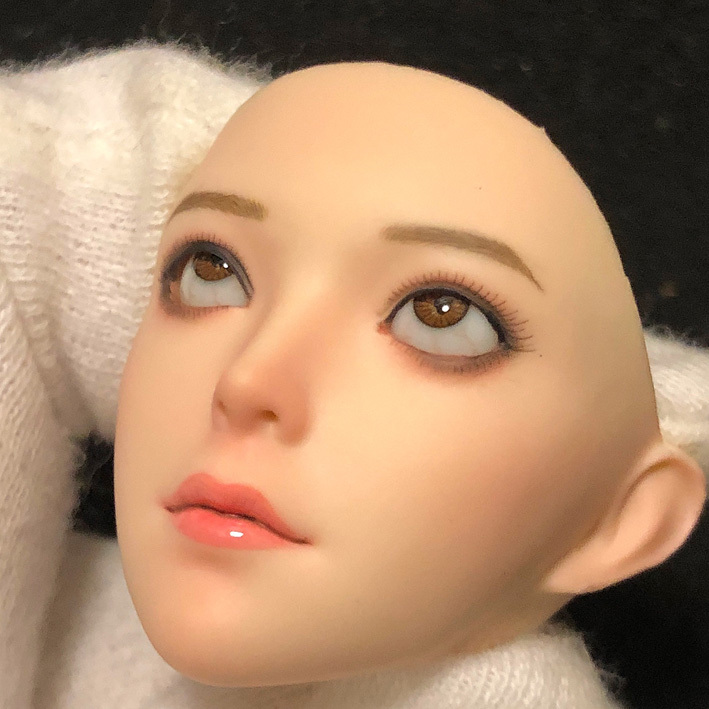 送料無料)眼球可動) 1/6 女性 ヘッド SUPER DUCK ペール 素体