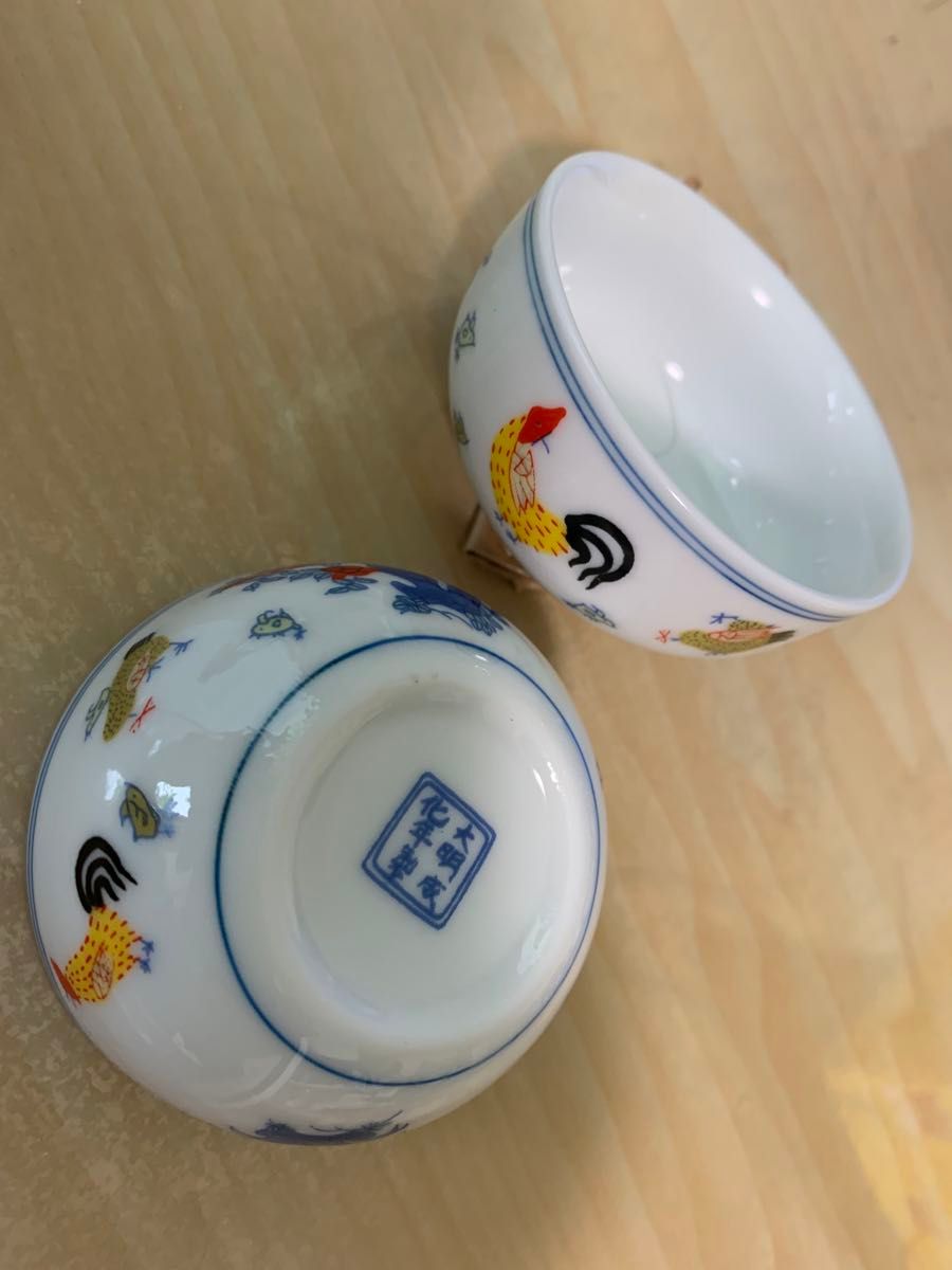 チキンカップ 明成化闘彩鶏缸杯 レプリカ 2つ 茶碗|Yahoo チキンカップ 明成化闘彩鶏缸杯 レプリカ 2つ 茶碗|Yahoo