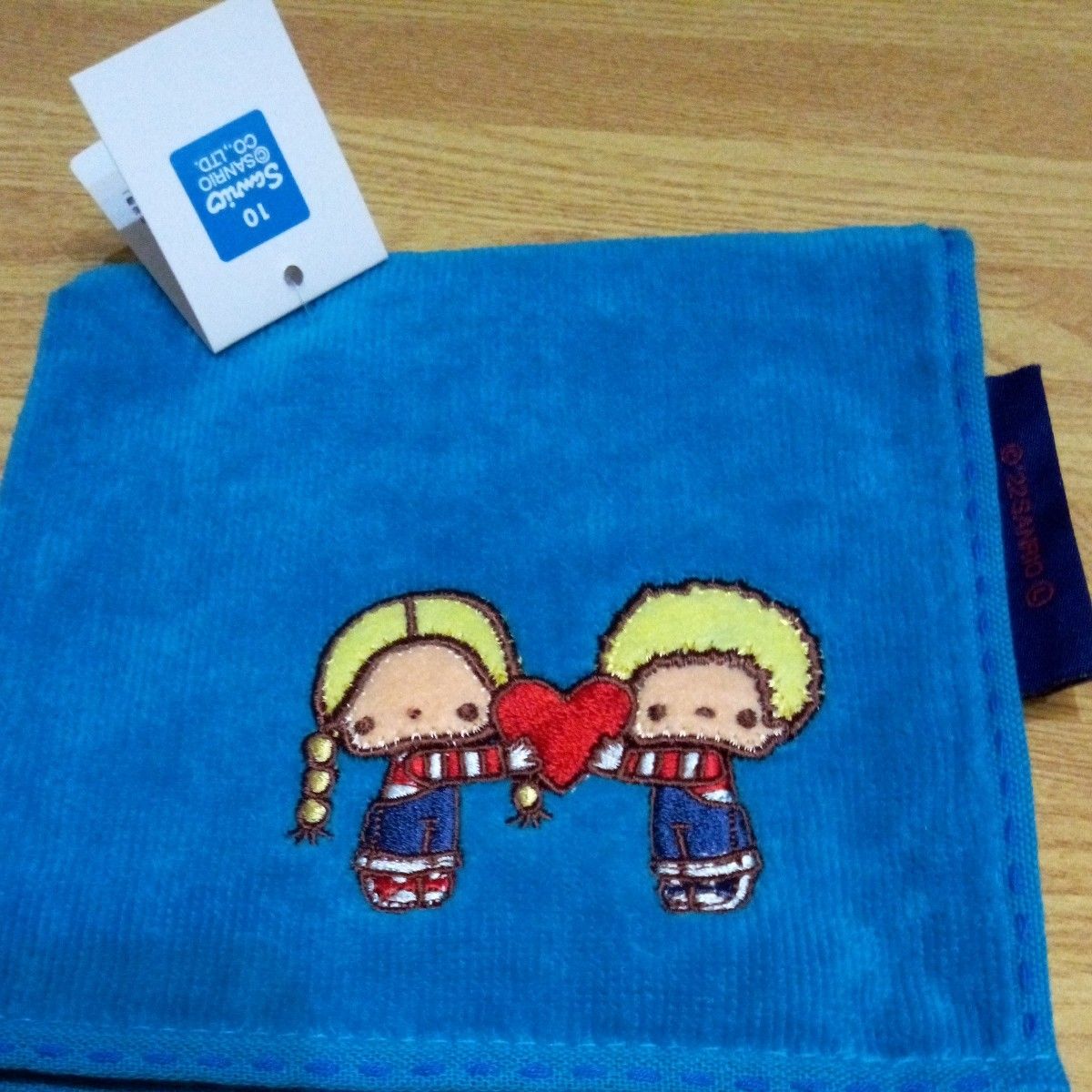 パティ&ジミー刺繍×ブルーブルーエ未使用タオルハンカチ2点 パティ&ジミー刺繍×ブルーブルーエ未使用タオルハンカチ2点