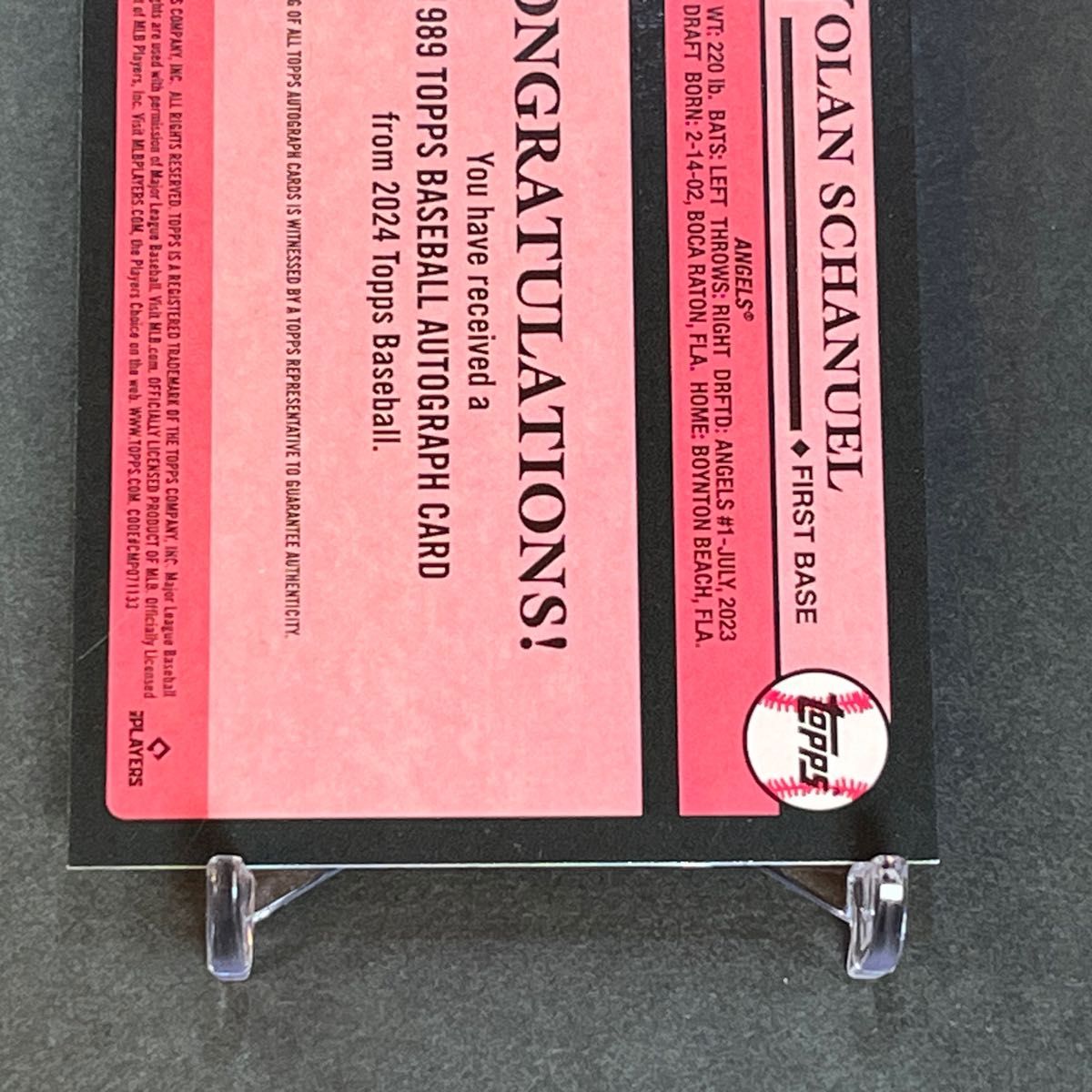 ノーランシャヌエル直筆サインカード2024 Topps Series2 1989 ノーランシャヌエル直筆サインカード2024 Topps Series2 1989