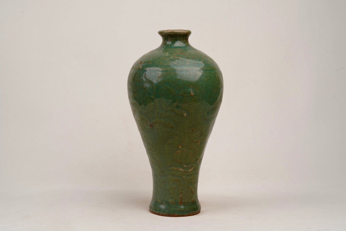 まとめ買いでお得 耀州窯 中国美術 青磁 大人しく 時代物 青磁 花紋碗 宋