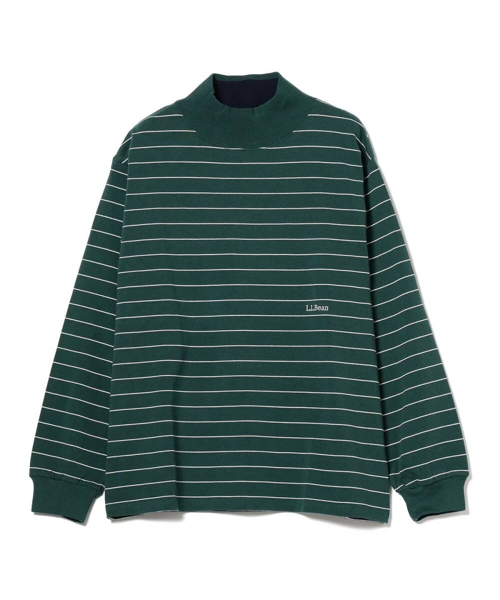 人気大割引 Striped Union 未使用【L.L.Bean】エルエルビーン 即決 Mock LLBEAN ロンT L 緑 男性用