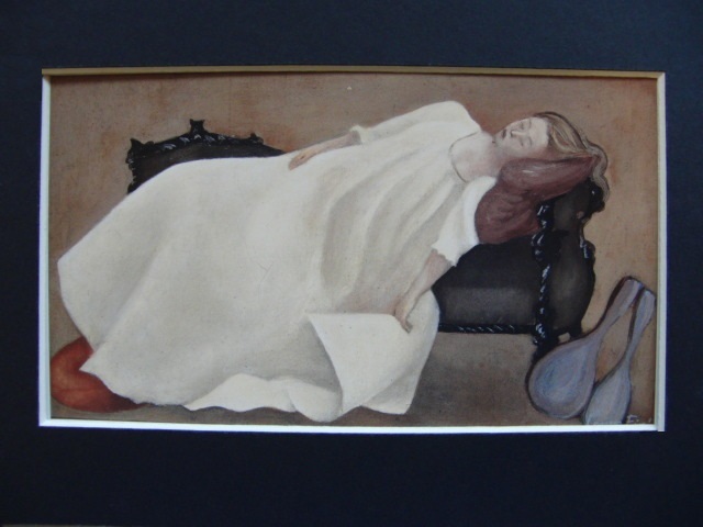 レオノール・フィニ「横たわる女」、希少画集より、状態良好、新品高級