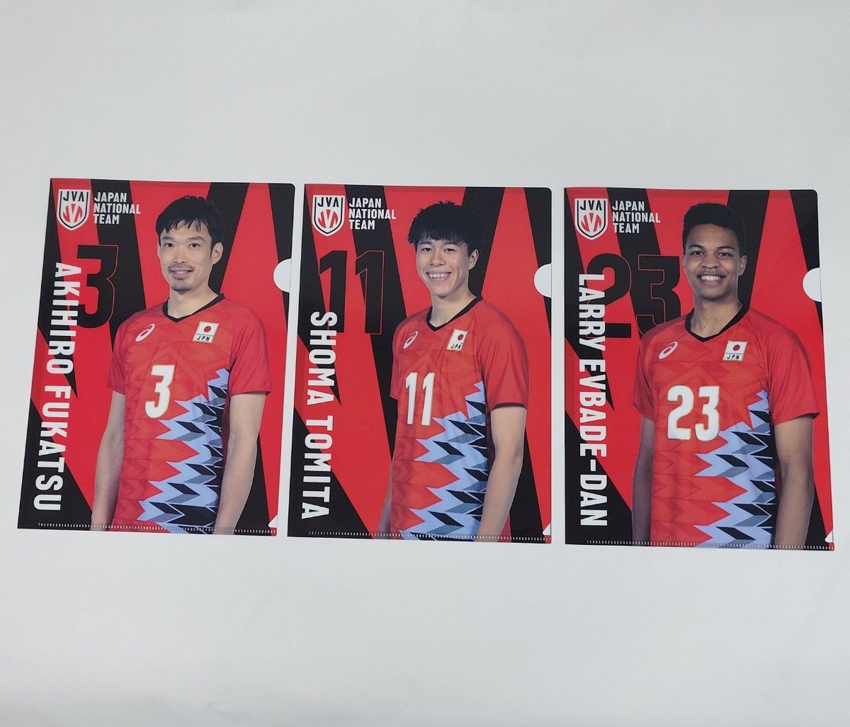 未使用/3個セット】バレーボール男子日本代表 クリアファイル 未使用/3個セット】バレーボール男子日本代表 クリアファイル