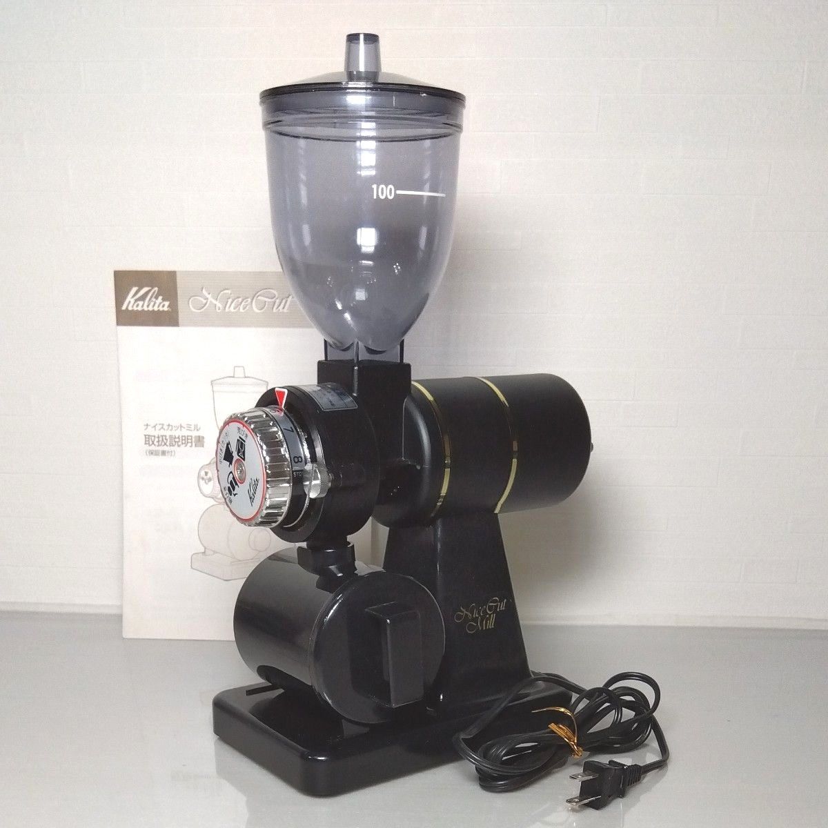 カリタ kalita ナイスカットミル KH-100 ブラック 取説付き 電動 カリタ kalita ナイスカットミル KH-100 ブラック 取説付き 電動