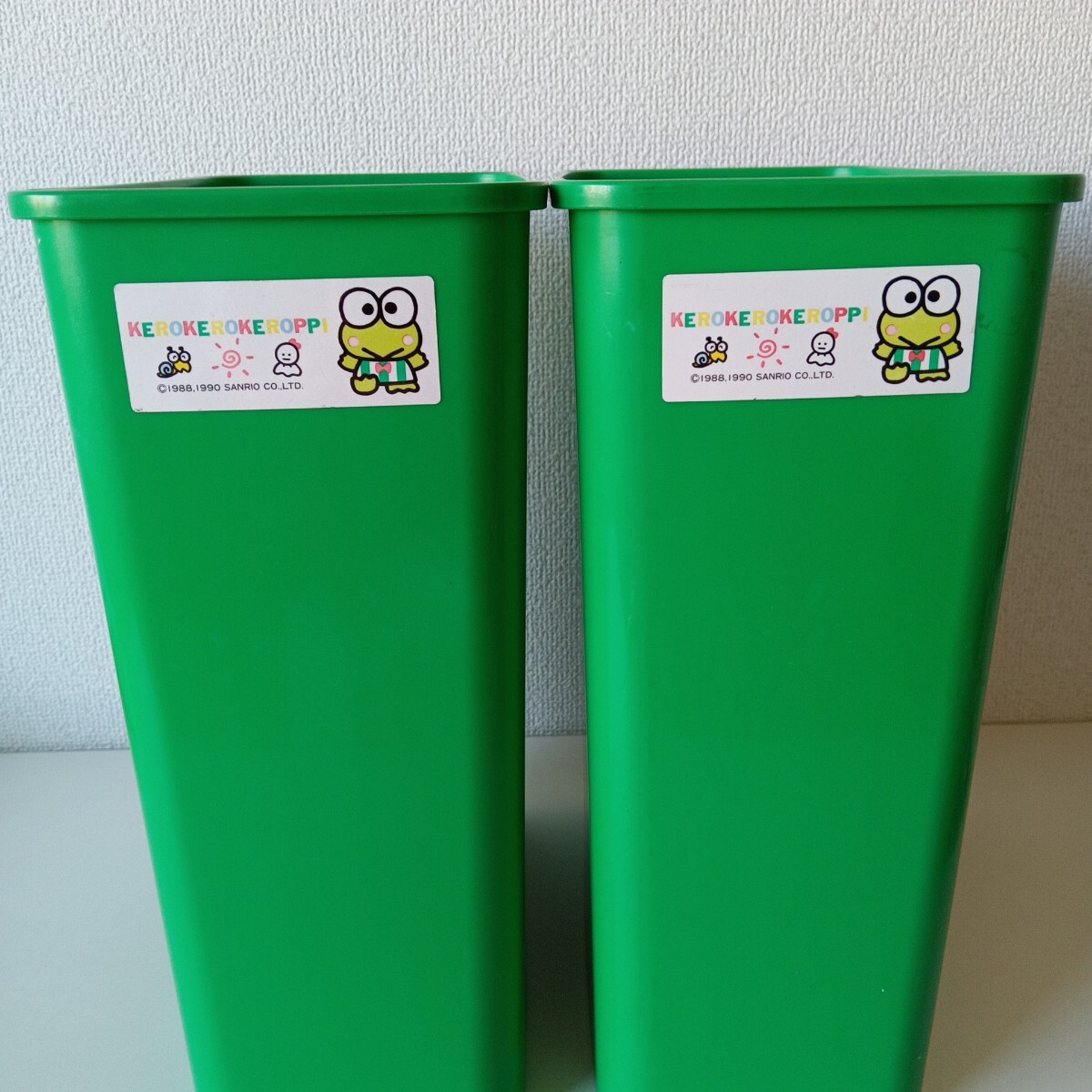  ultra rare new goods unused Kero Kero Keroppi 1990 year 1991 year that time thing Sanrio SANRIO waste basket under bed handkerchie kerokero.... together large amount 7 point 