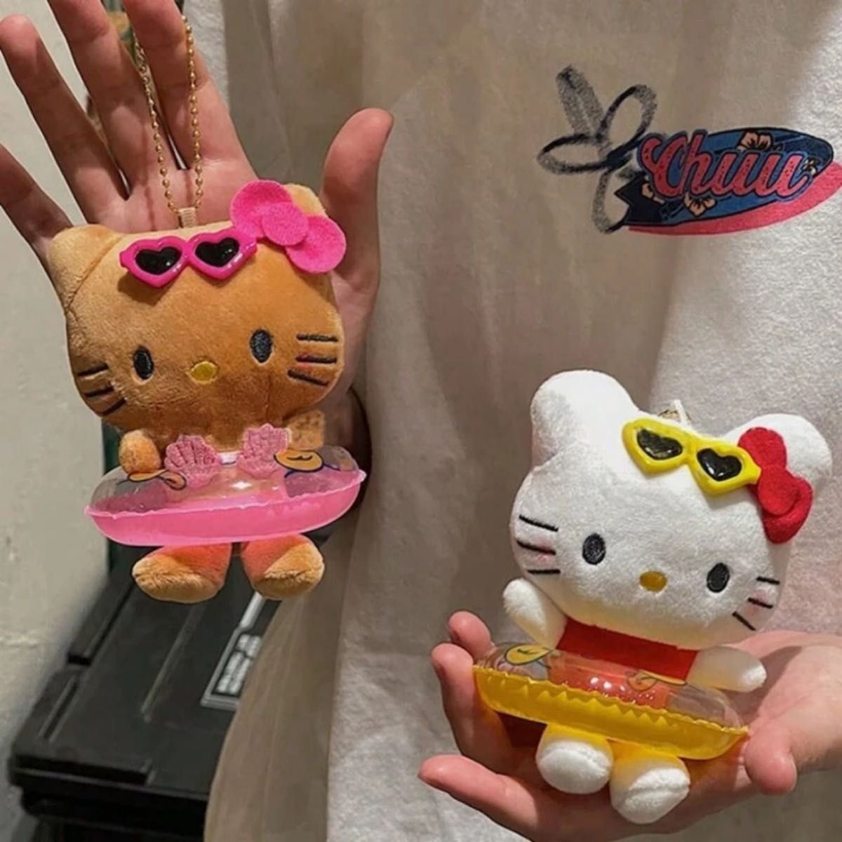 ぬいぐるみ ハローキティ ガングロキティ 日焼けキティ 夏 ぬいぐるみ ハローキティ ガングロキティ 日焼けキティ 夏