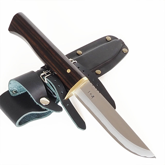 [新品 土佐打刃物] レッドオルカ+1 アウトドアナイフ 刃長15cm 青鋼 シースナイフ キャンプ アウトドア 狩猟 日本製