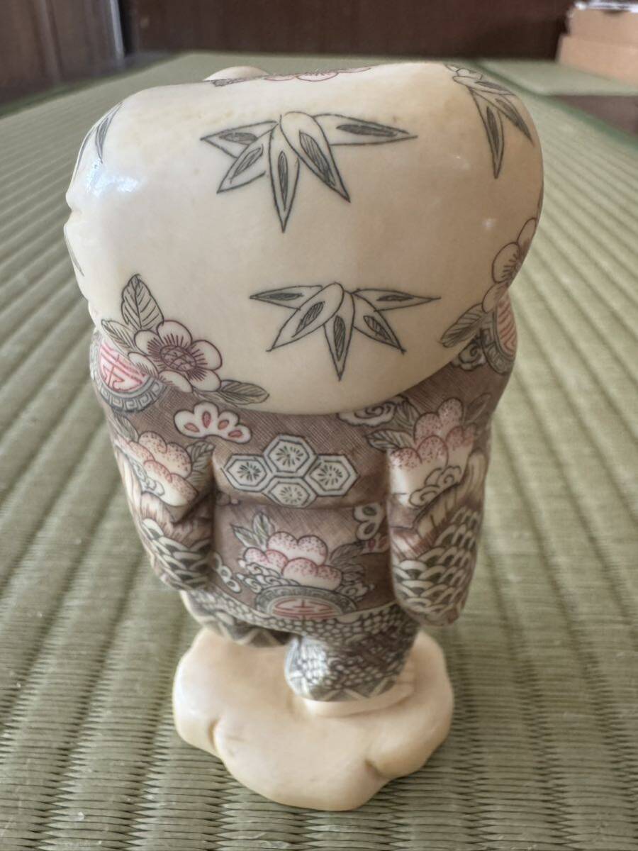 ☆ 七福神 布袋 置物 マンモス彫 縁起物 在銘あり ☆ 【公式通販】