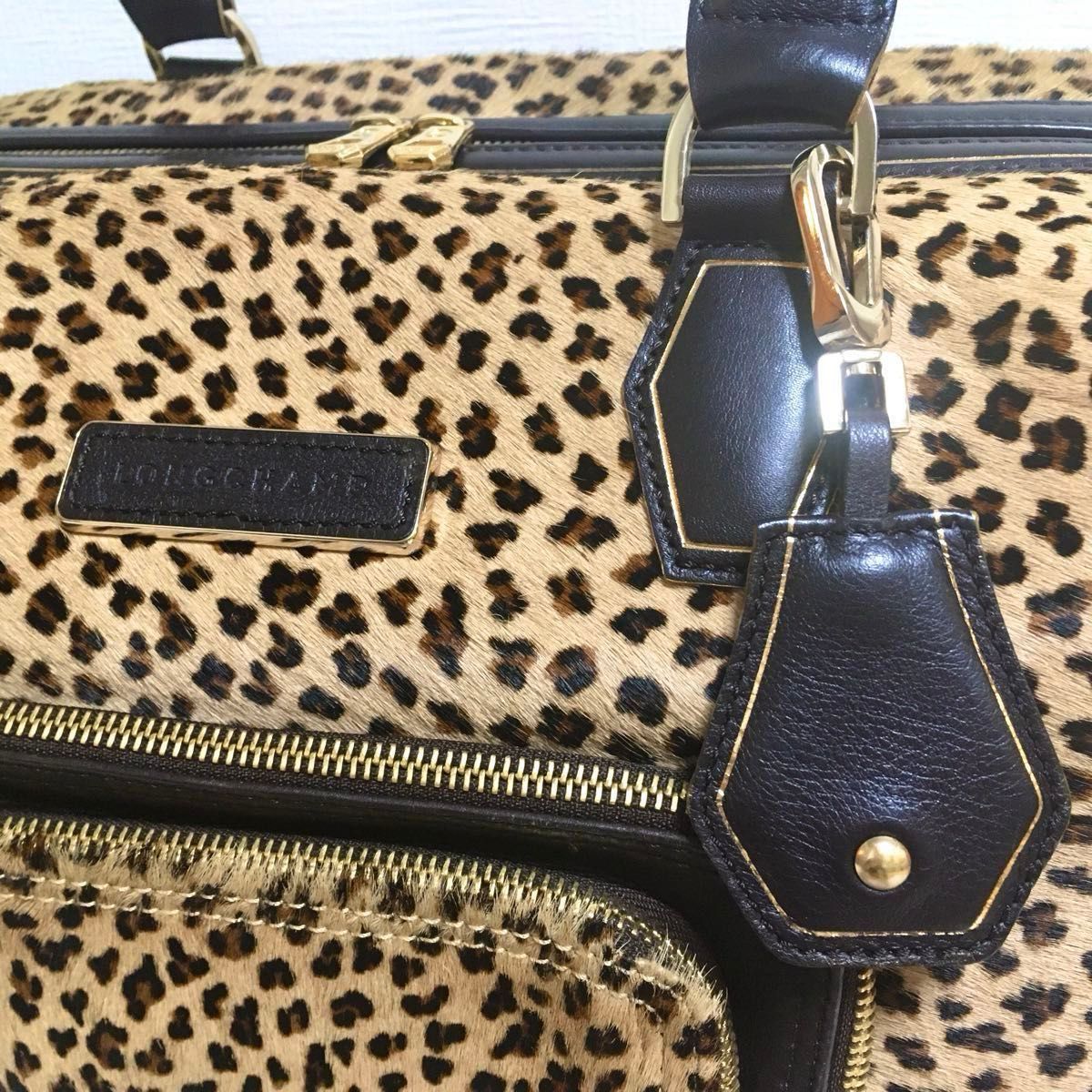 レア】LONGCHAMP ロンシャン レジェンド パンサー柄 ヒョウ柄 レア】LONGCHAMP ロンシャン レジェンド パンサー柄 ヒョウ柄