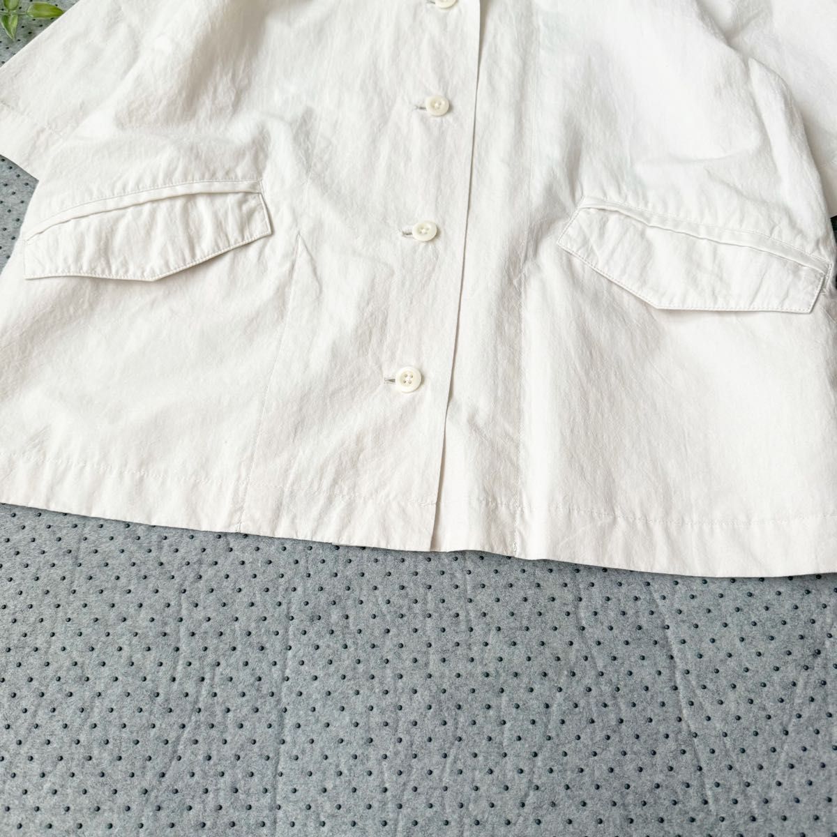 美品】マーガレットハウエル MHL コットンリネンシャツ 麻 美品】マーガレットハウエル MHL コットンリネンシャツ 麻