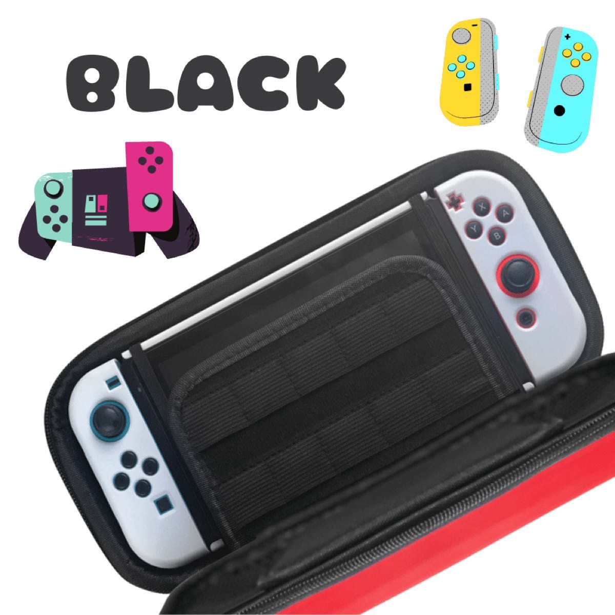 ブラック ニンテンドーSwitch ケース スイッチ 任天堂 保護 ブラック ニンテンドーSwitch ケース スイッチ 任天堂 保護