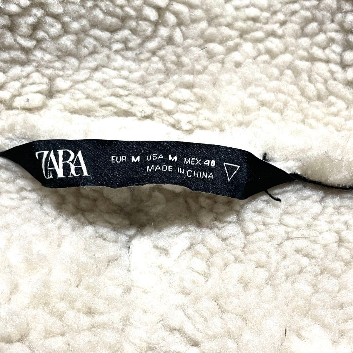 美品】ZARA ザラ フェイクムートンジャケット フライト 美品】ZARA ザラ フェイクムートンジャケット フライト