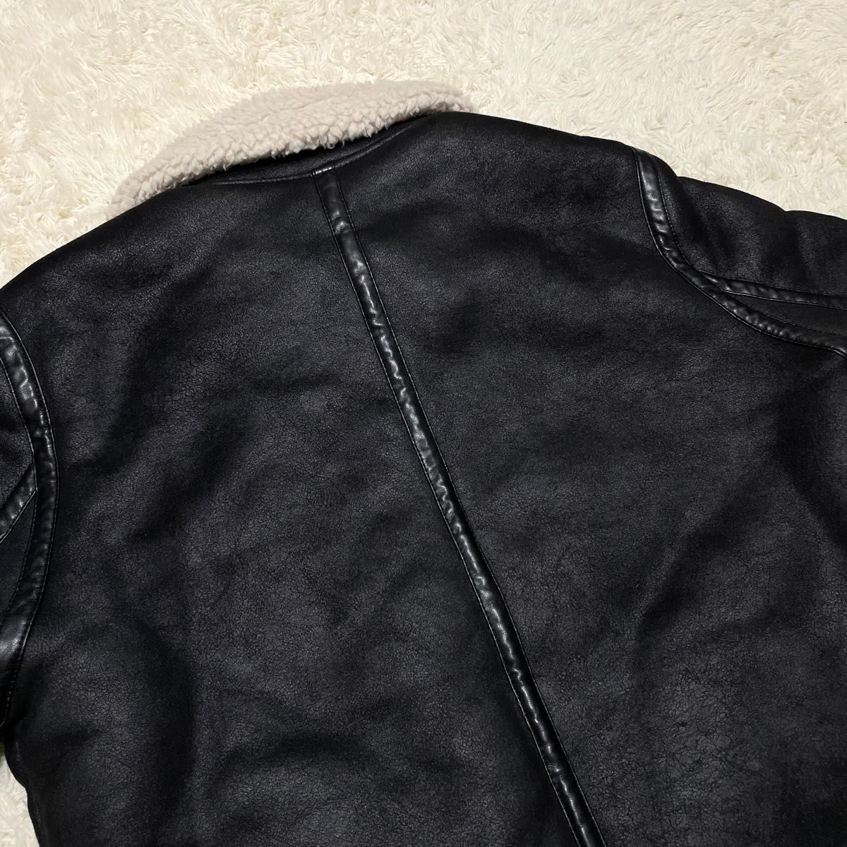 美品】ZARA ザラ フェイクムートンジャケット フライト 美品】ZARA ザラ フェイクムートンジャケット フライト