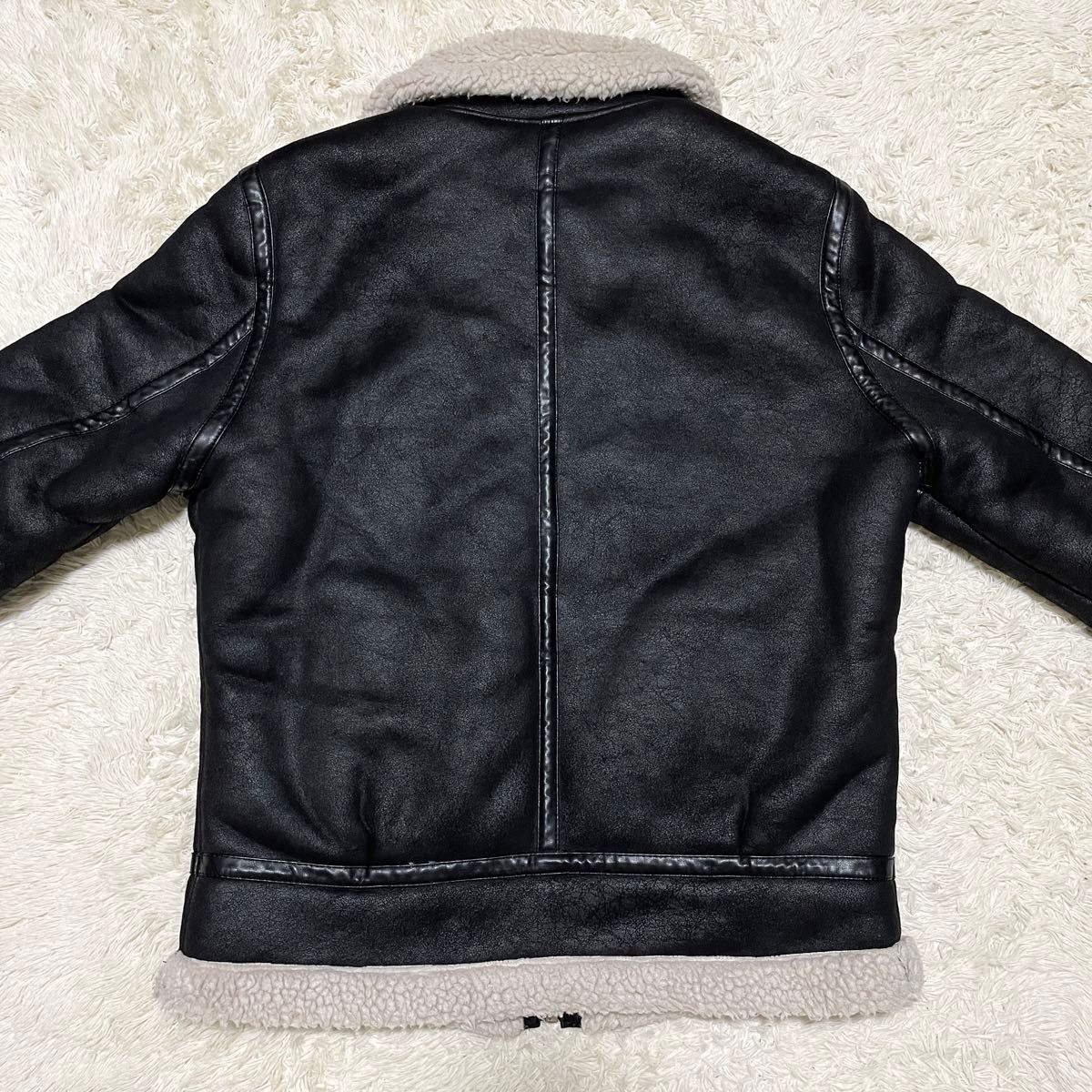 美品】ZARA ザラ フェイクムートンジャケット フライト 美品】ZARA ザラ フェイクムートンジャケット フライト