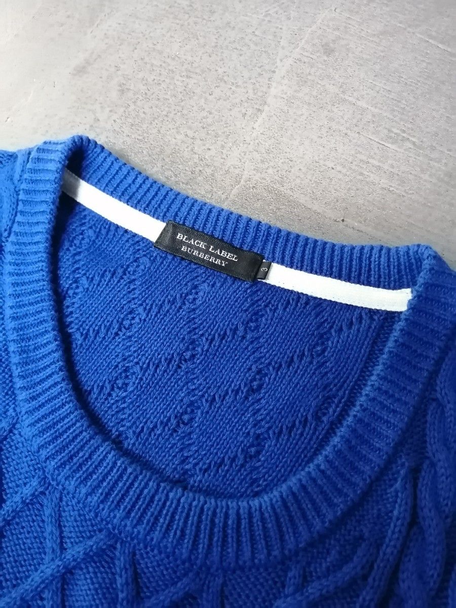 BURBERRY BLACK LABEL バーバリーブラックレーベル ケーブル編み BURBERRY BLACK LABEL バーバリーブラックレーベル ケーブル編み