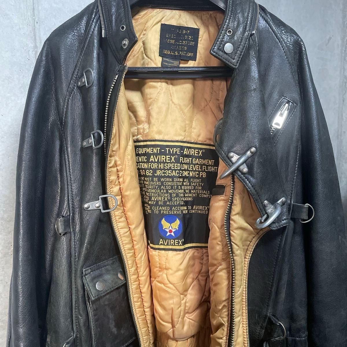 VINTAGE AVIREX LEATHER TYPE B-7 TANKER JACKET レザー VINTAGE AVIREX LEATHER TYPE B-7 TANKER JACKET レザー