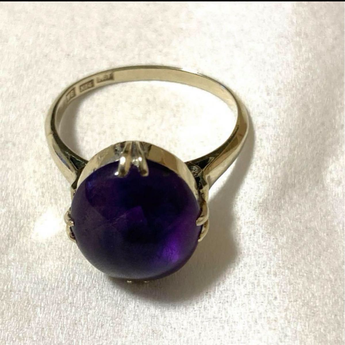 お歳暮・冬ギフト特集2024 K14 WGアメジストリング 昭和レトロ千本透かしリング|Yahoo アメジスト