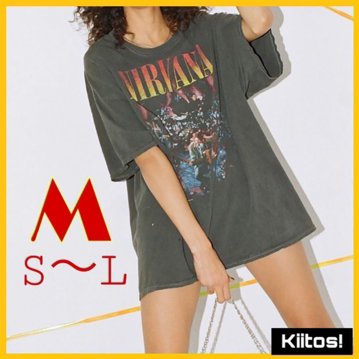 M 'ビッグシルエット バンドTシャツ ロック ニルヴァーナ M 'ビッグシルエット バンドTシャツ ロック ニルヴァーナ