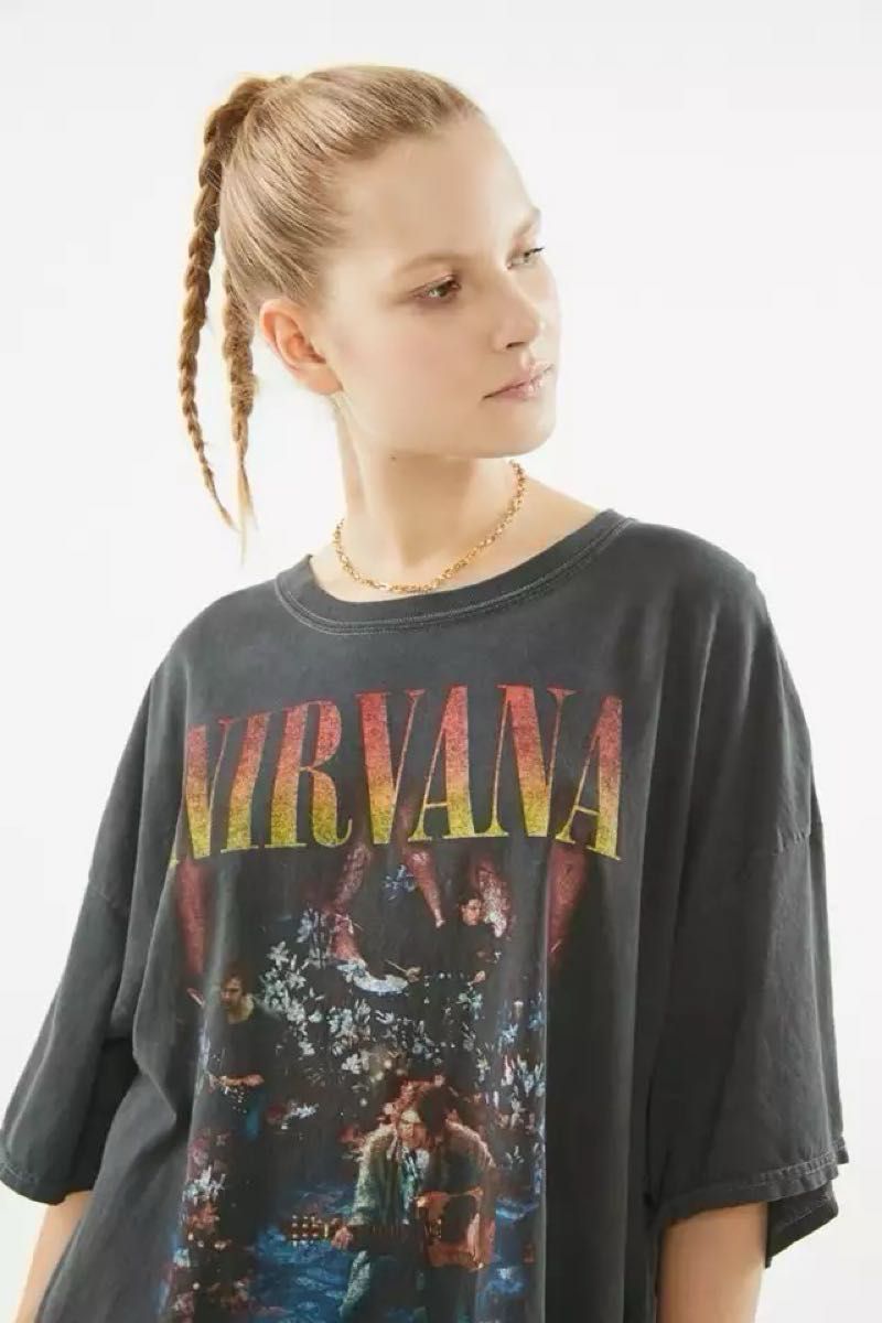 M 'ビッグシルエット バンドTシャツ ロック ニルヴァーナ M 'ビッグシルエット バンドTシャツ ロック ニルヴァーナ