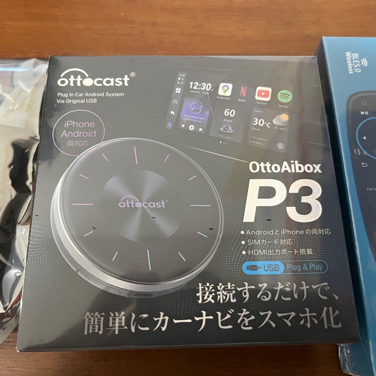 新品未開封】オットキャスト Ottocast P3 リモコン HDMIケーブル 新品未開封】オットキャスト Ottocast P3 リモコン HDMIケーブル