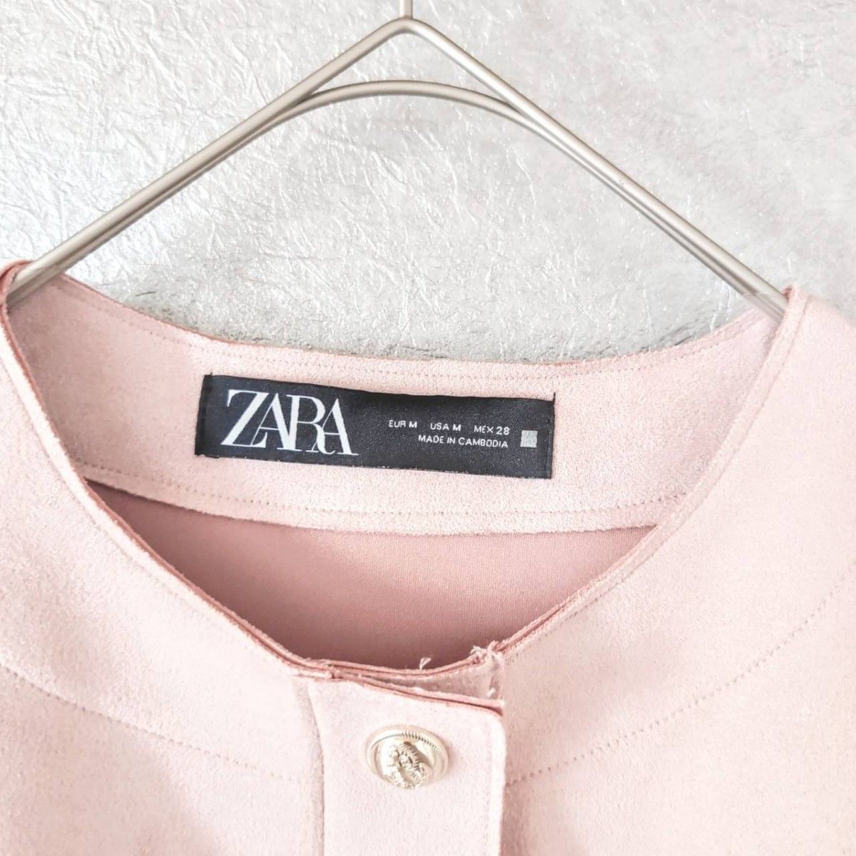 ZARA 大人気 フェイクスエード クロップド ジャケット ノー ZARA 大人気 フェイクスエード クロップド ジャケット ノー