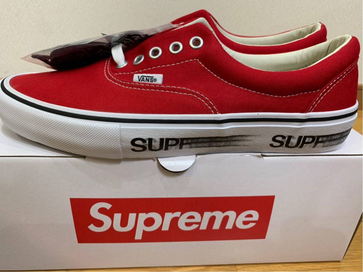 Supreme×VANS MOTION LOGO 赤 28cm US10 モーション ロゴ RED 限定 コラボ 完売 登坂着_画像1