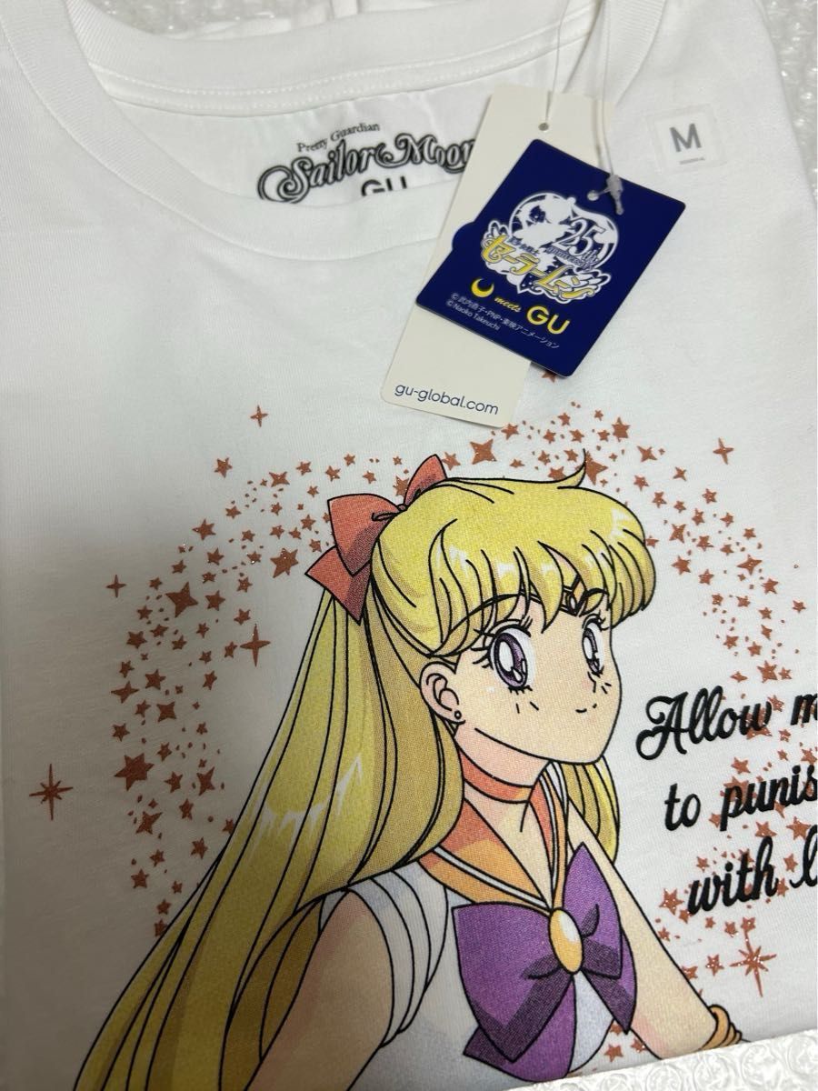 GU セーラームーン 25周年 Tシャツ ホワイト Mサイズ セーラー GU セーラームーン 25周年 Tシャツ ホワイト Mサイズ セーラー