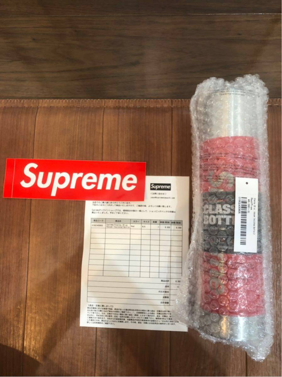 Supreme 19FW Week4 Stanley 20 oz. Vacuum Insulated Bottle Red ステンレス 水筒 シュプリーム 赤 新品 正規品_画像5