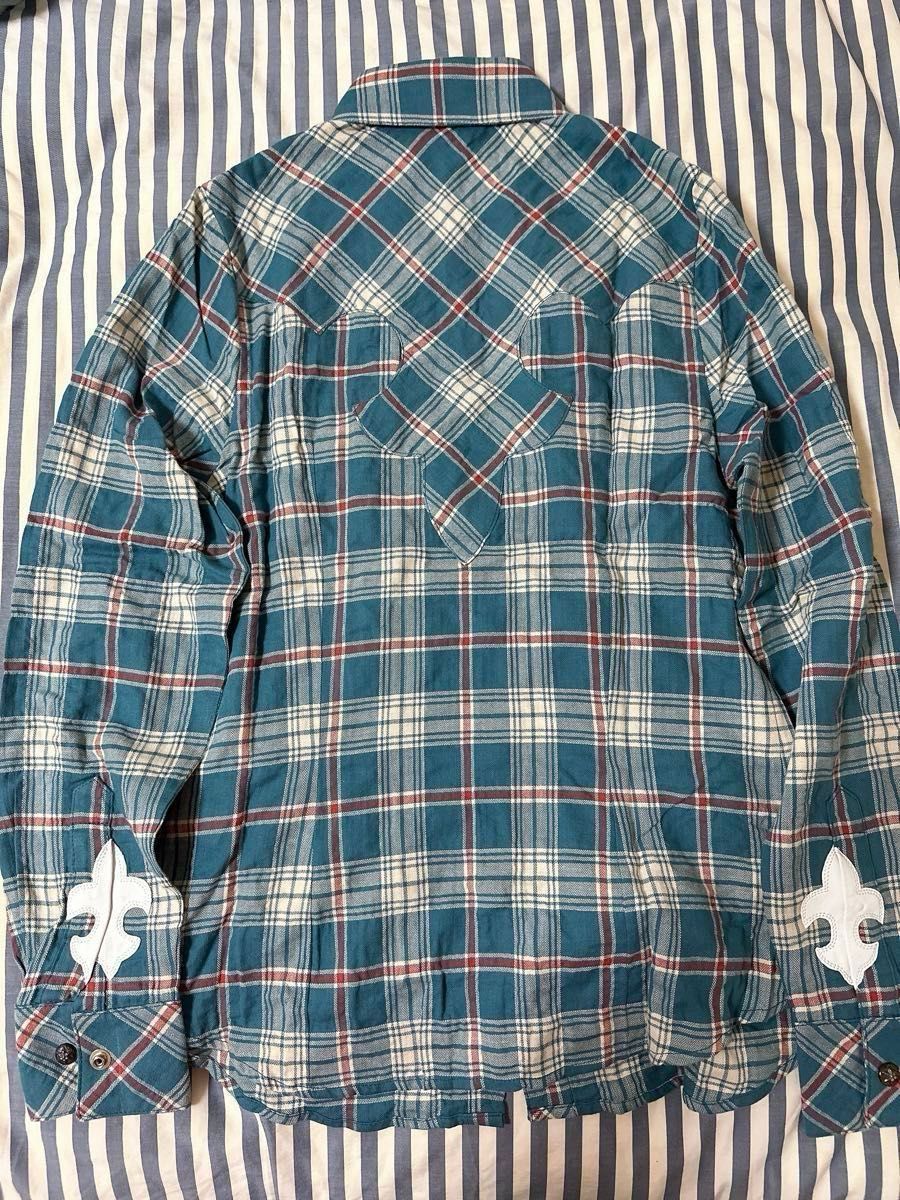 Chrome Hearts クロムハーツ チェックシャツ 長袖 青 緑|Yahoo Chrome Hearts クロムハーツ チェックシャツ 長袖 青 緑|Yahoo