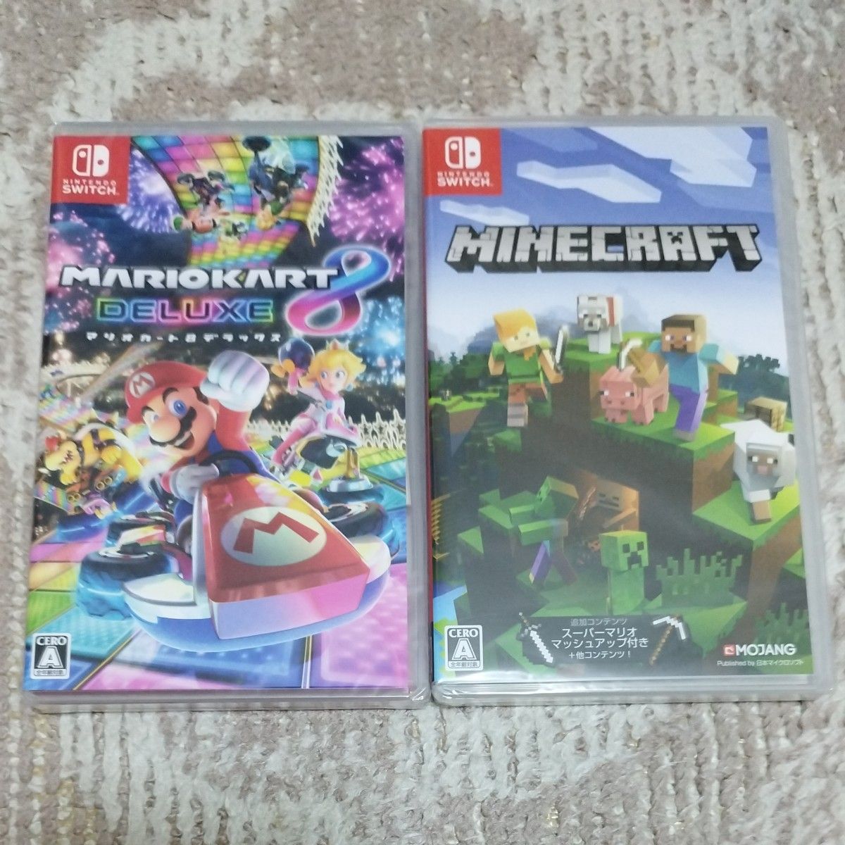 【新品・未開封品】 マリオカート8 デラックス・Minecraft switch
