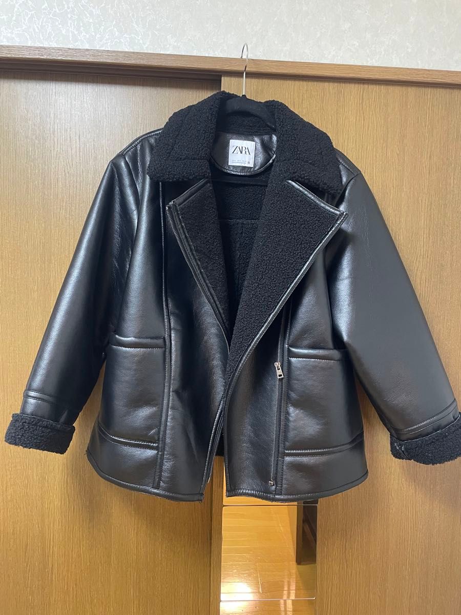極美品/ビッグサイズ】ZARA ライダースジャケット ダブル 極美品/ビッグサイズ】ZARA ライダースジャケット ダブル