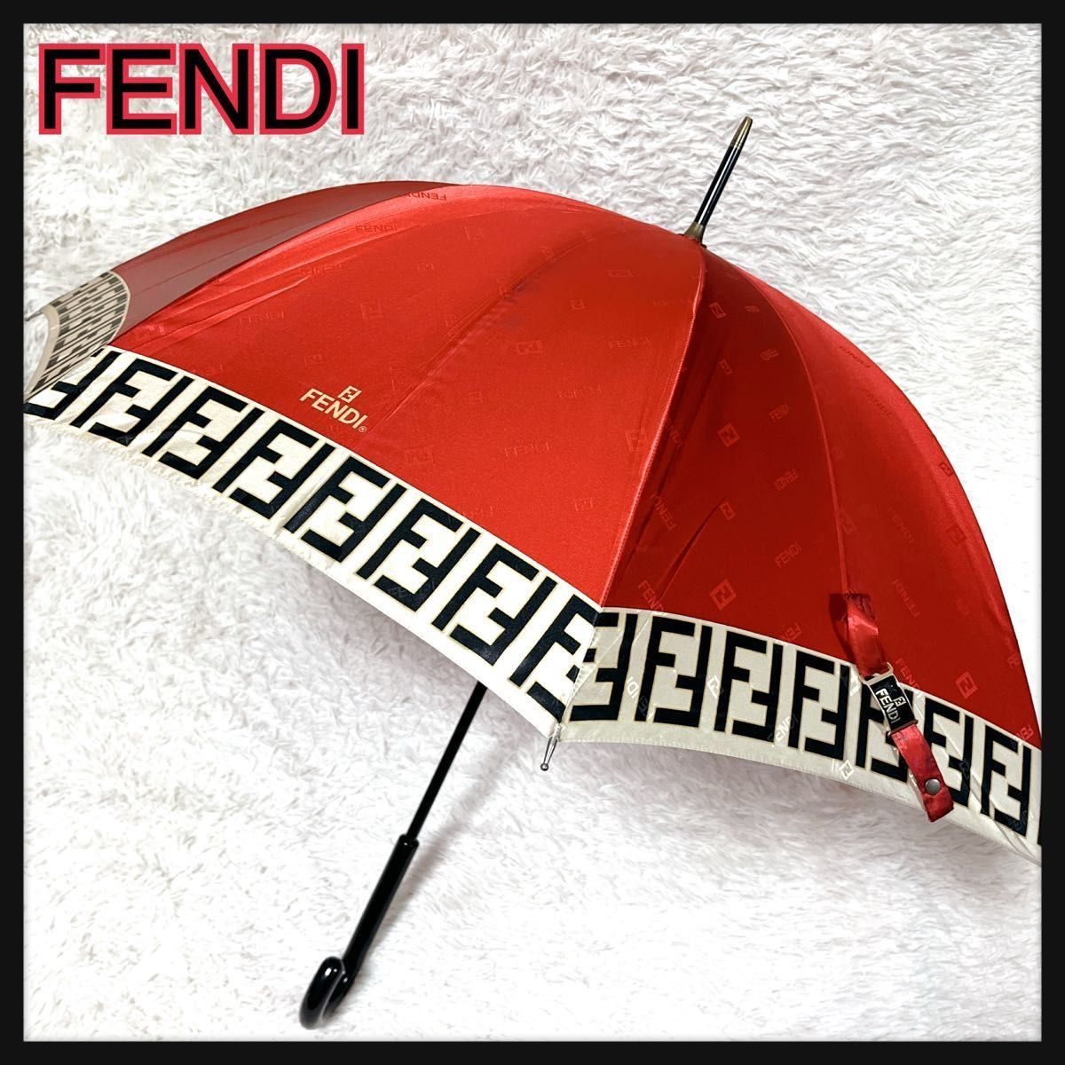 中古】 フェンディ FENDI 傘 梅雨 雨具 ポリエステル ブラック 中古】 フェンディ FENDI 傘 梅雨 雨具 ポリエステル ブラック