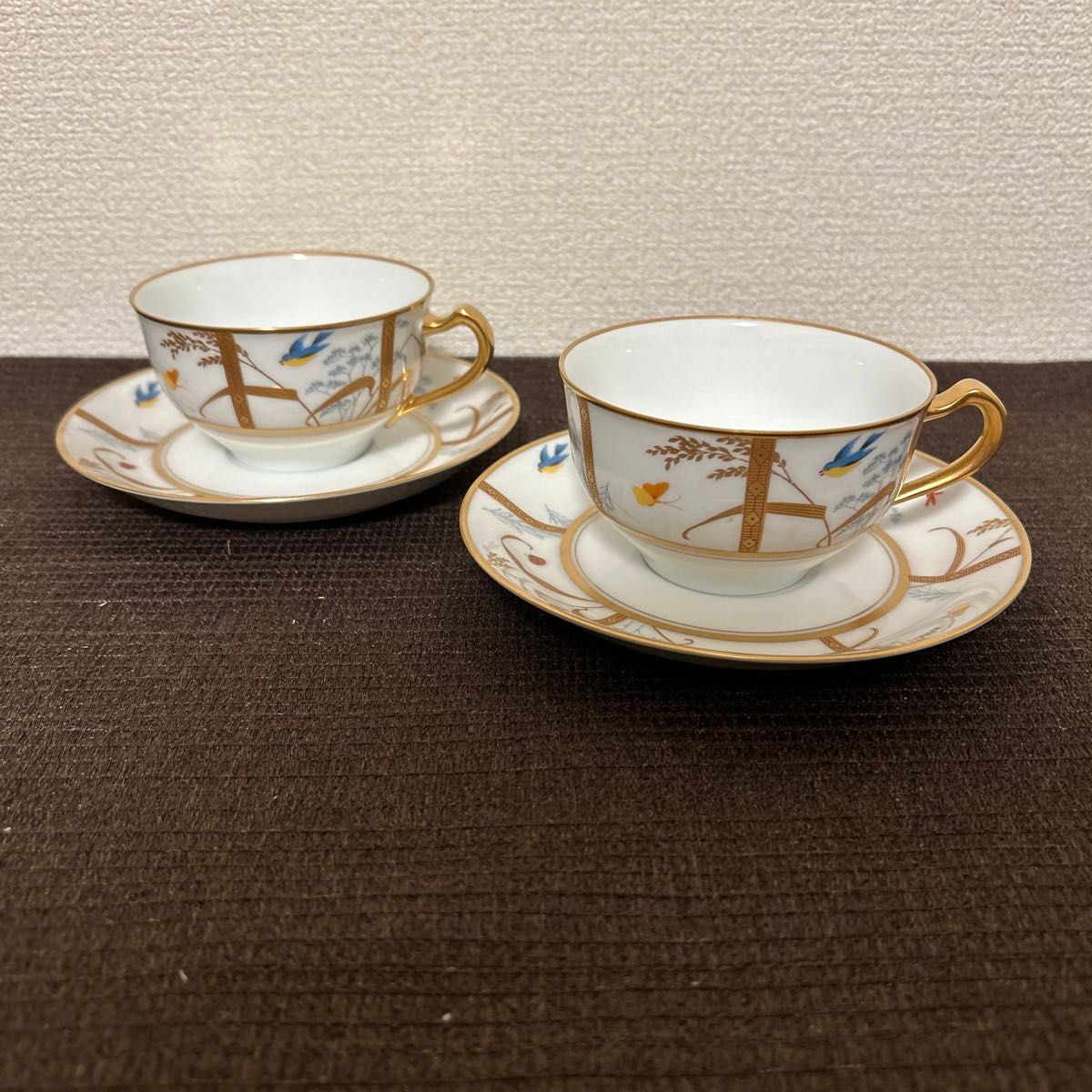大倉陶園 鳥 稲穂 金彩金蝕 ティー カップ&ソーサー ペア|Yahoo 大倉陶園 鳥 稲穂 金彩金蝕 ティー カップ&ソーサー ペア|Yahoo