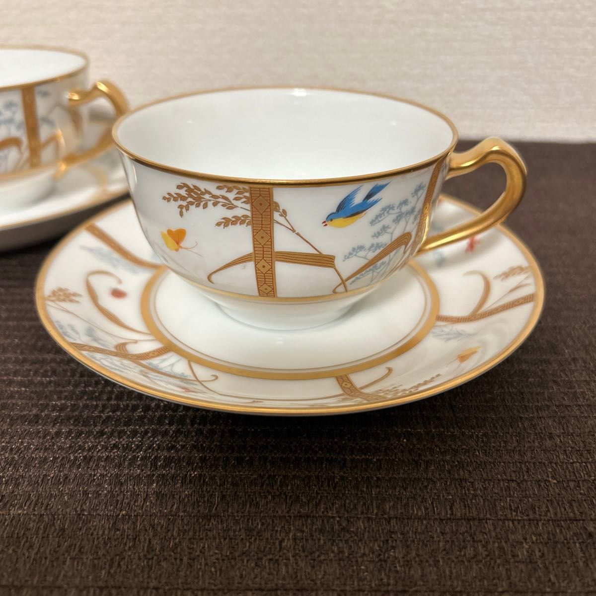 大倉陶園 鳥 稲穂 金彩金蝕 ティー カップ&ソーサー ペア|Yahoo 大倉陶園 鳥 稲穂 金彩金蝕 ティー カップ&ソーサー ペア|Yahoo