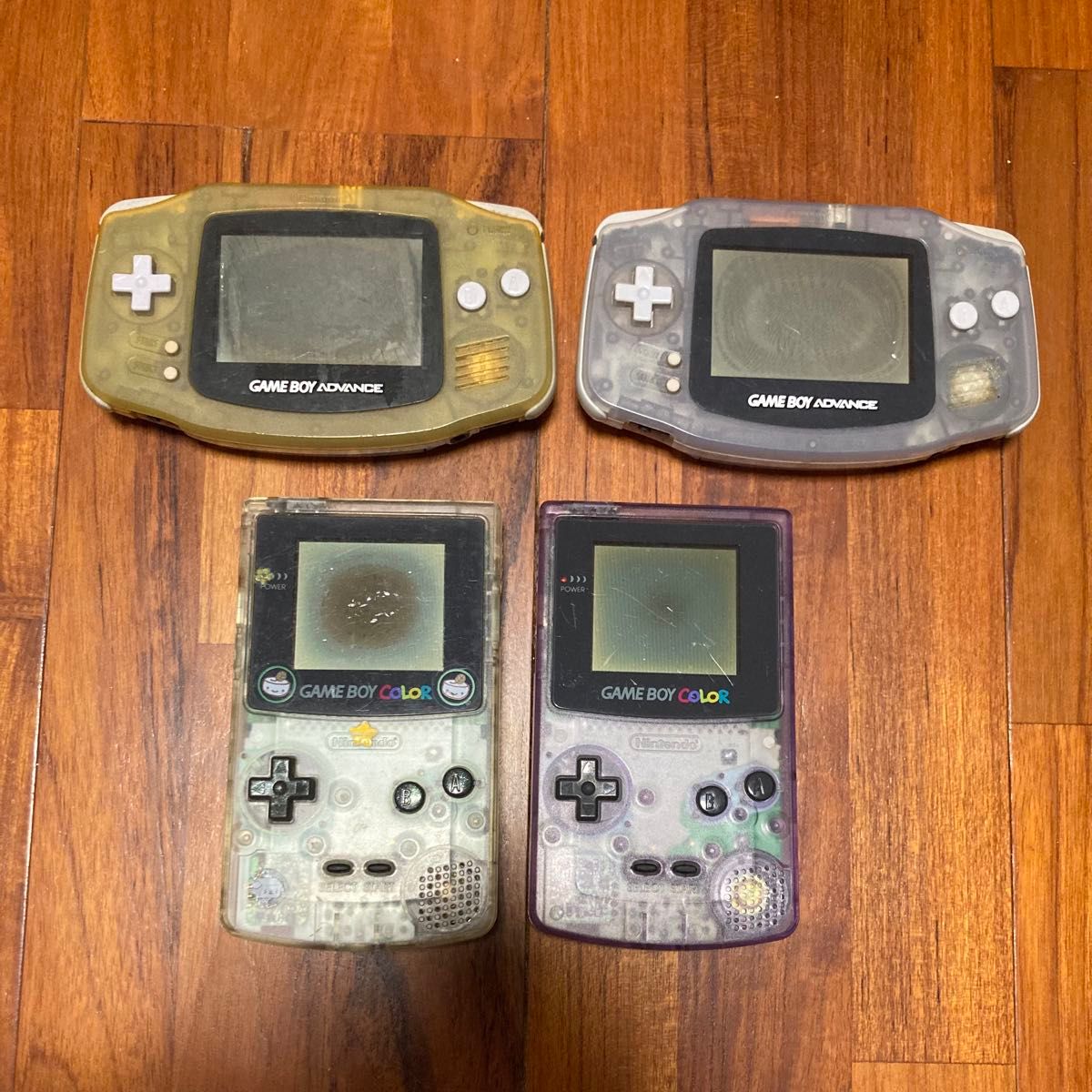 ゲームボーイアドバンスゲームボーイカラー ジャンク4台セット ゲームボーイアドバンスゲームボーイカラー ジャンク4台セット