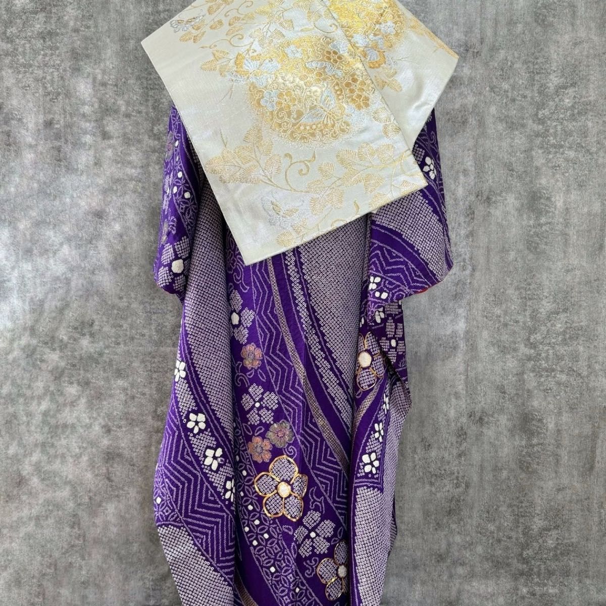美品 総絞り 本絞り 紫 駒刺繍 花 熨斗 金彩 逸品 フルセット 美品 総絞り 本絞り 紫 駒刺繍 花 熨斗 金彩 逸品 フルセット