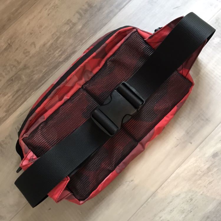 pharrell camo ウエストポーチ ウエストバッグ a bathing ape BAPE エイプ ベイプ アベイシングエイプ 迷彩 bag RED CAMO_画像4