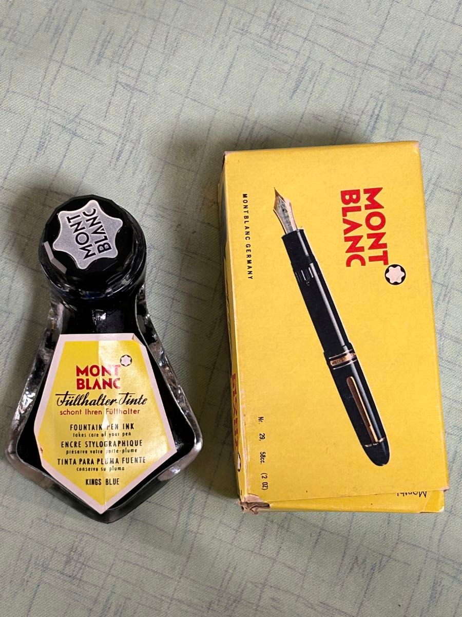 MONT BLANC モンブラン インク インク瓶 中身あり レトロ 万年筆 MONT BLANC モンブラン インク インク瓶 中身あり レトロ 万年筆