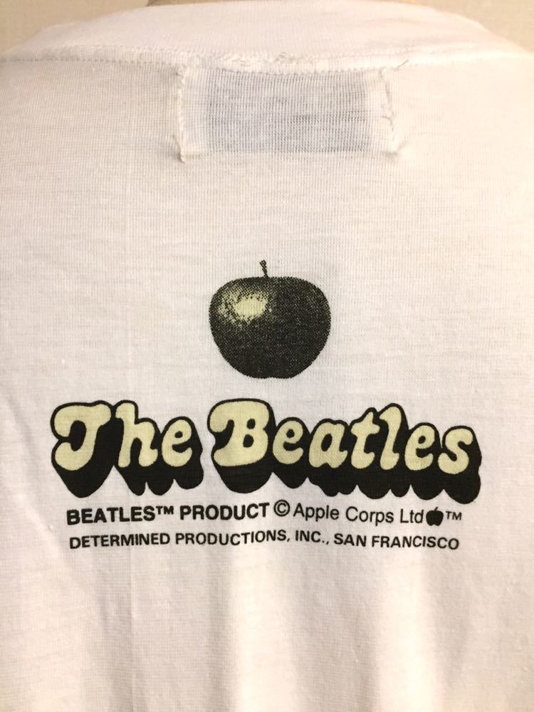 超希少 90s ビンテージ The Beatles ビートルズ デッドストック フォトプリント Tシャツ L相当 ホワイト ロック xpv